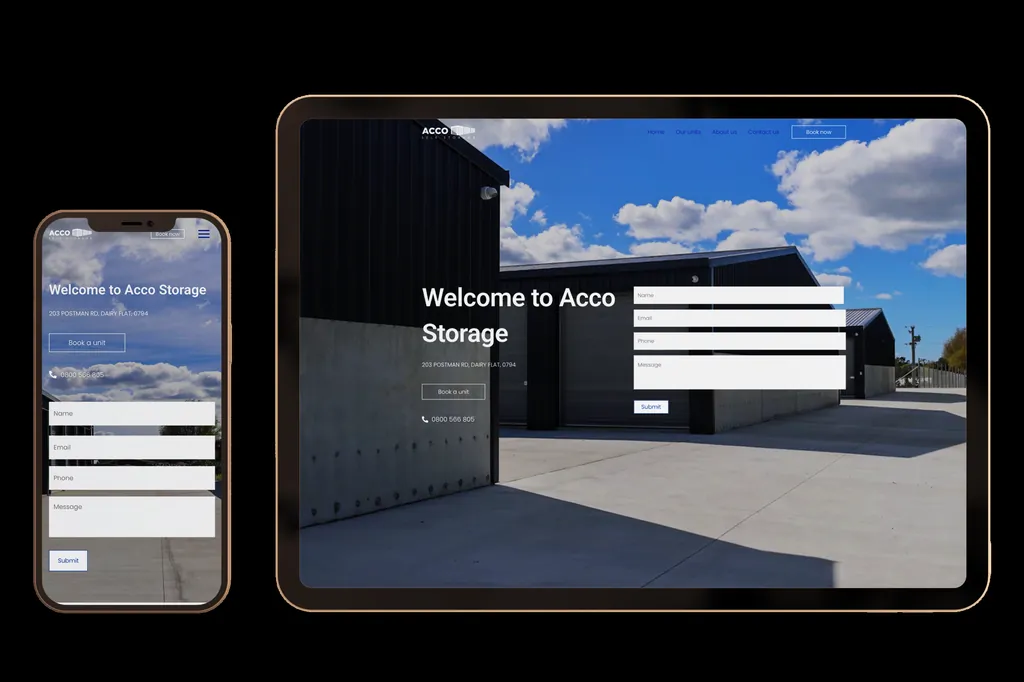 accostorage.co.nz website design project