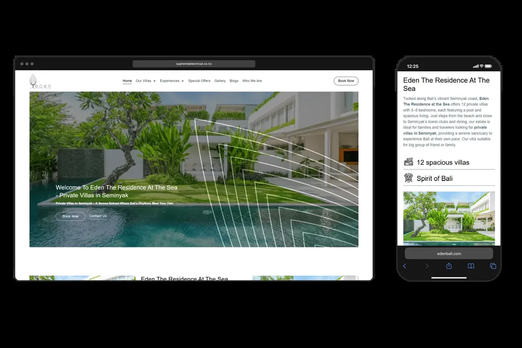 edenbali.com website design project
