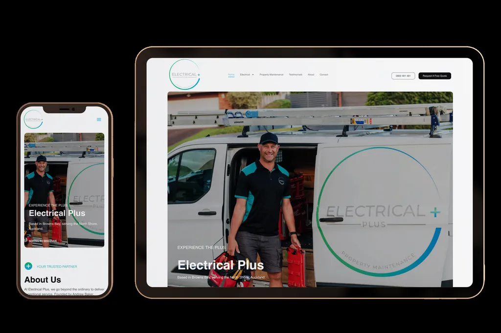 electricalplus.co.nz website design project