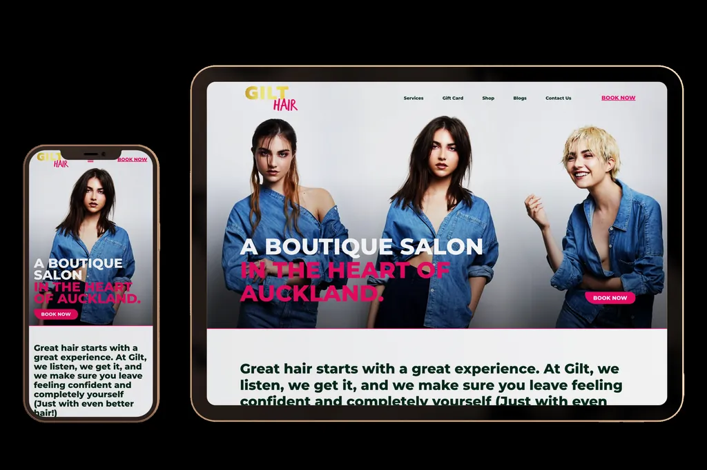 gilthair.co.nz website design project