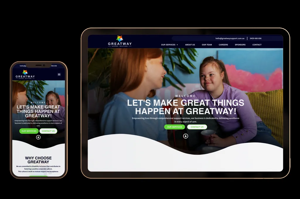 greatwaysupport.com.au website design project