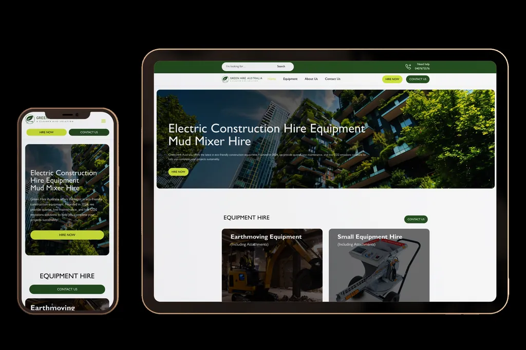greenhireaustralia.com.au website design project