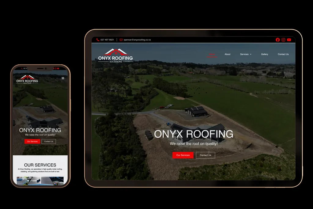 onyxroofing.co.nz website design project