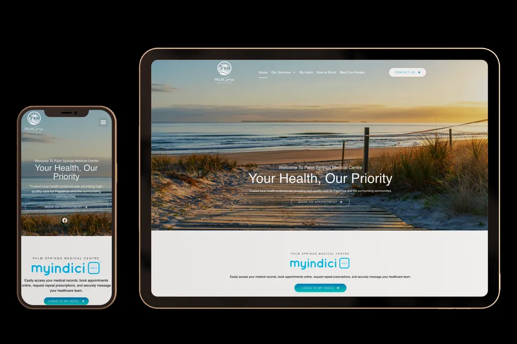 palmspringsmedical.co.nz website design project