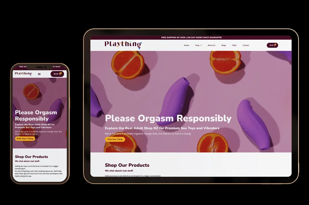 plaything.co.nz website design project
