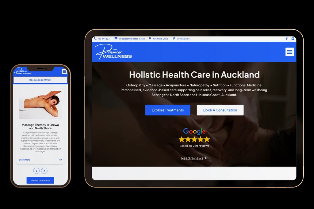 premierosteo.co.nz website design project