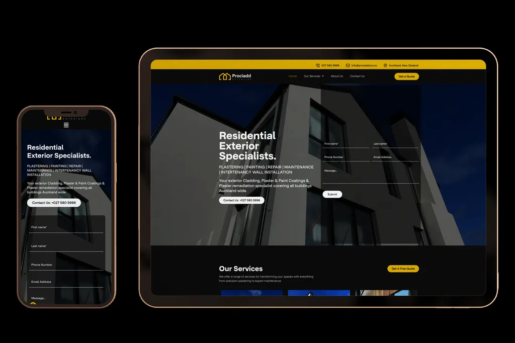 procladd.co.nz website design project