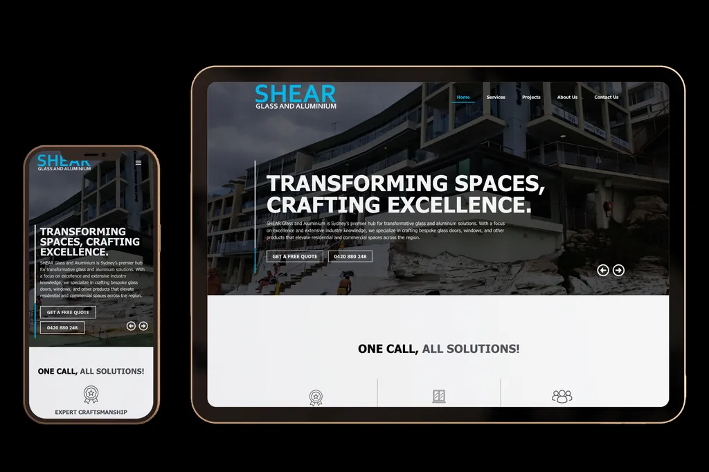 shearglass.com.au website design project