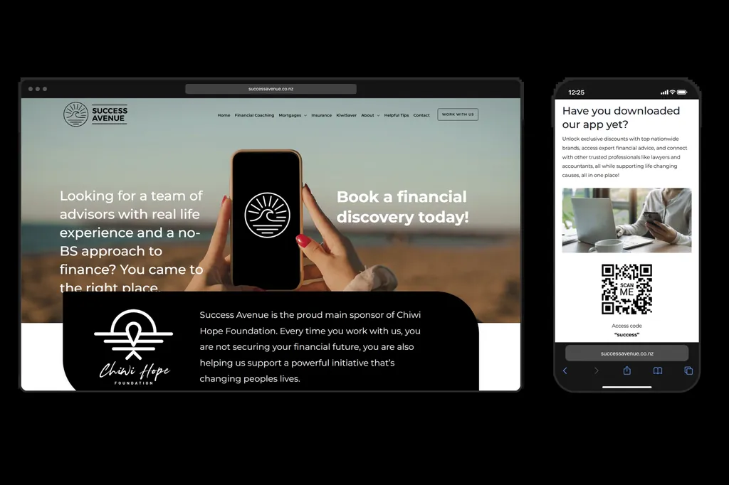 successavenue.co.nz website design project