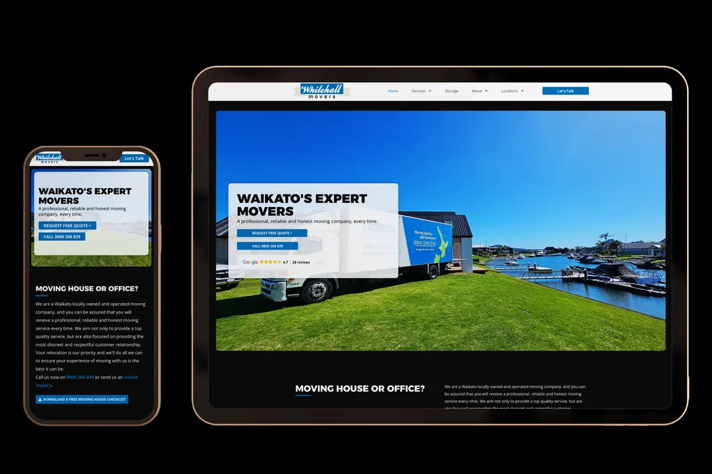whitehallmovers.co.nz website design project