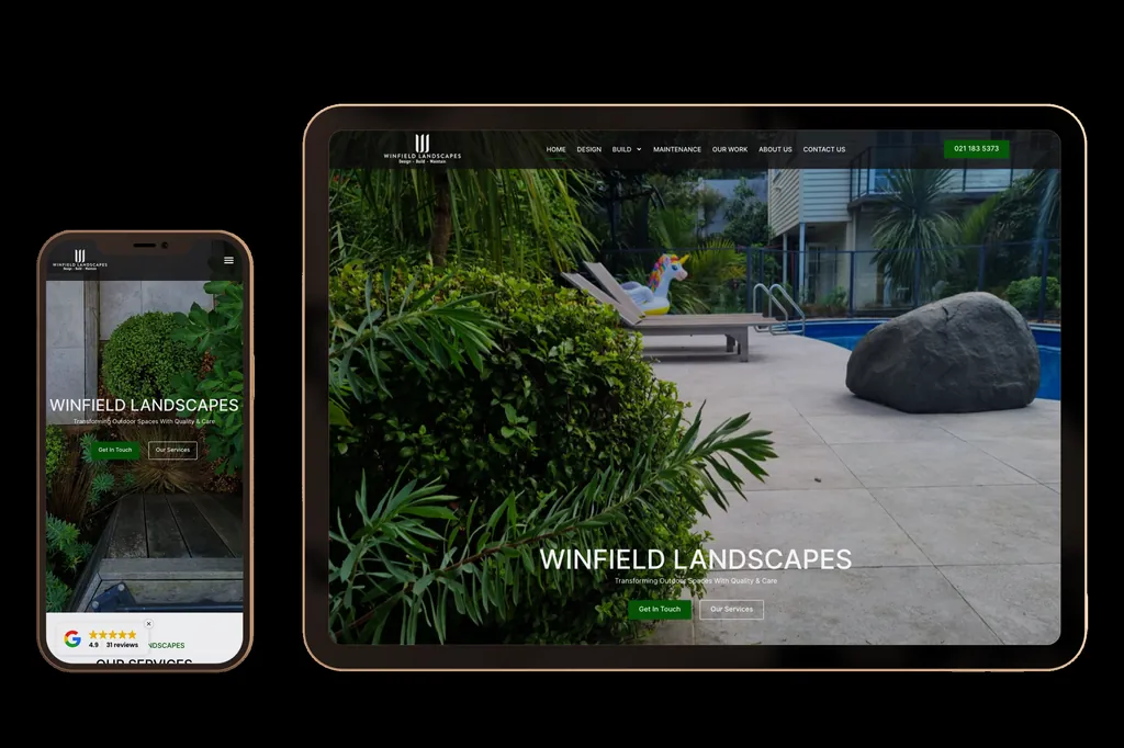 winfieldlandscapes.com website design project